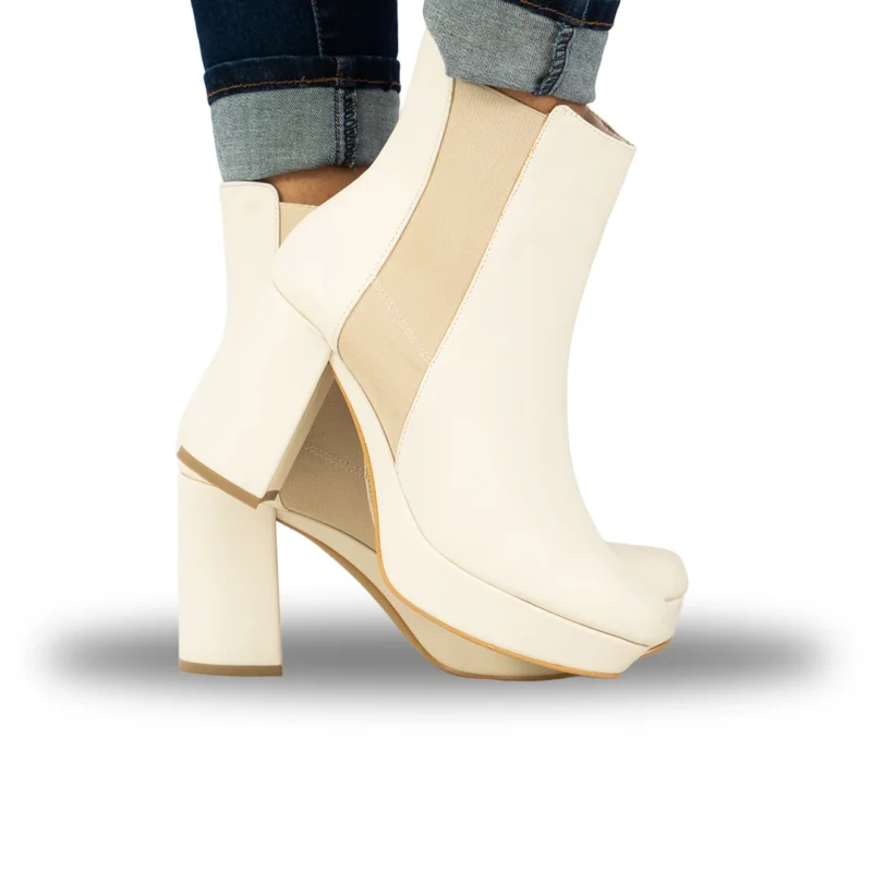 Botín Resorte Latte