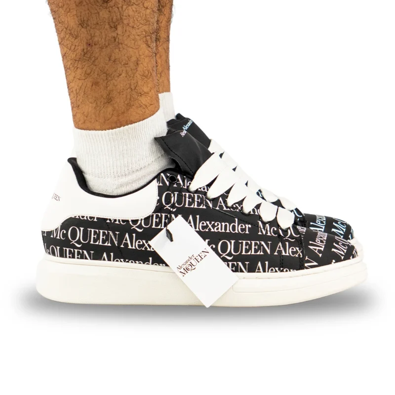 Alexander McQUEEN Negro serigrafía blanca